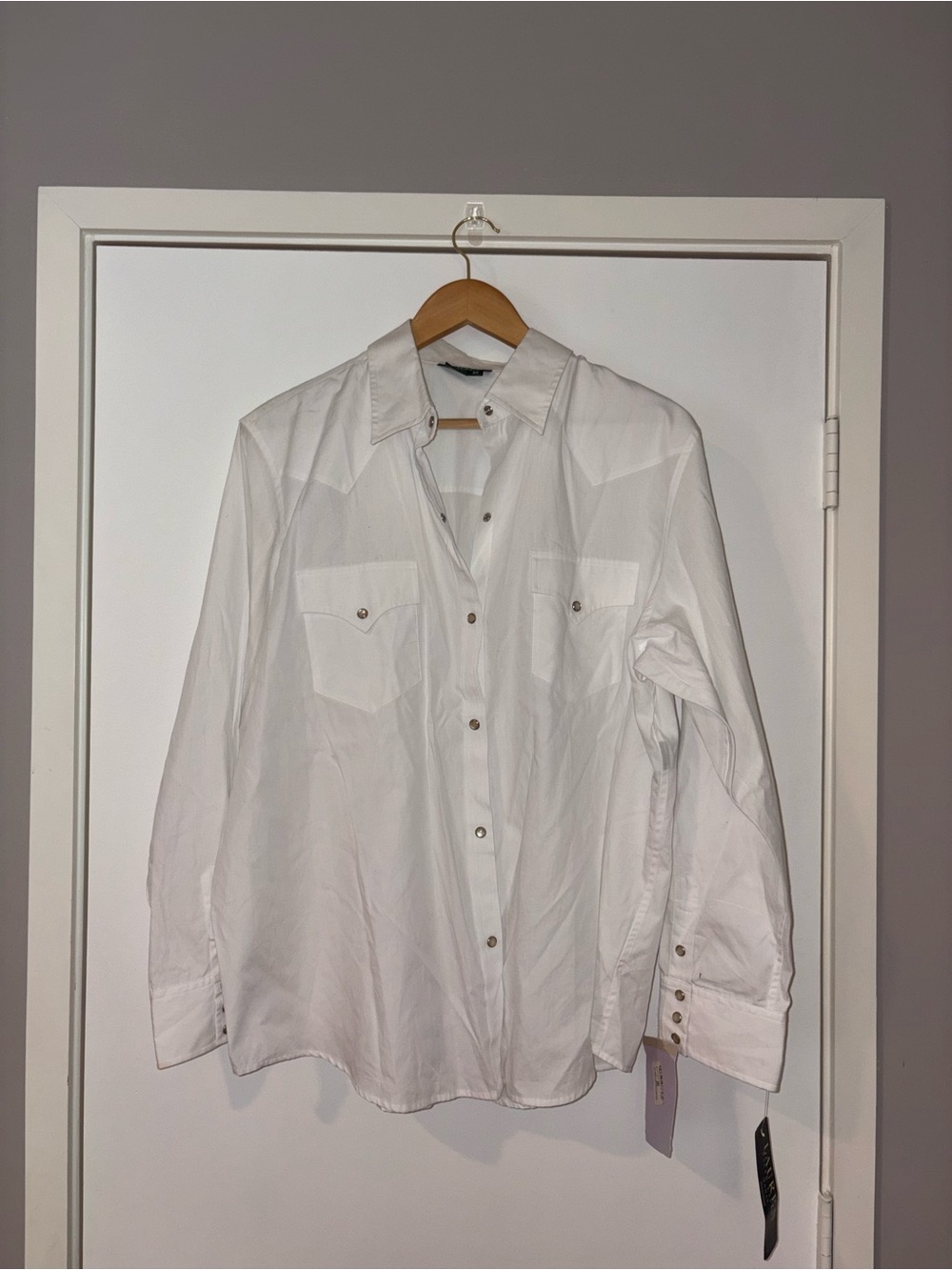 Ralph Lauren White Button-Up Western Shirt
